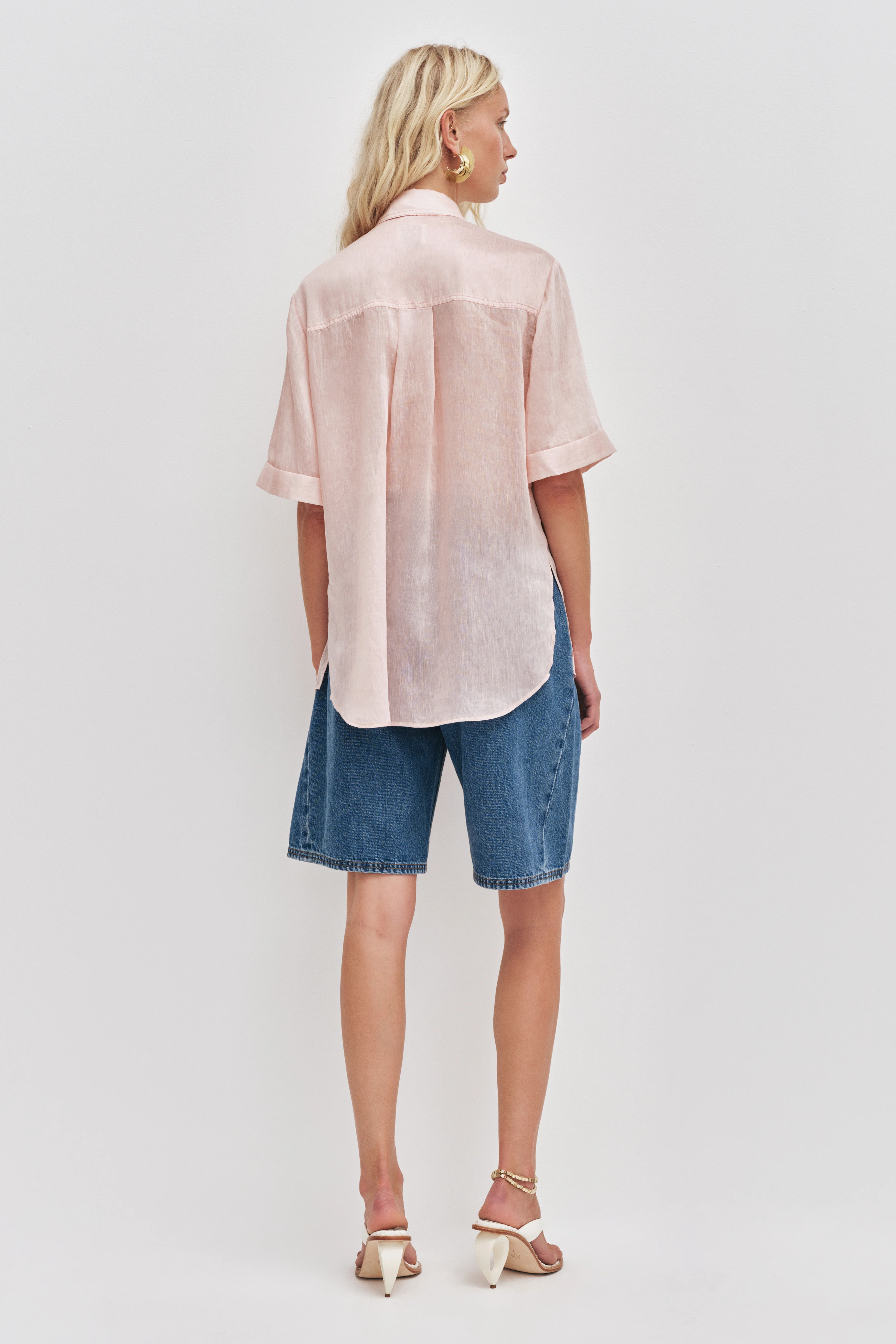 Stevie Denim Barrel Shorts - Image 4