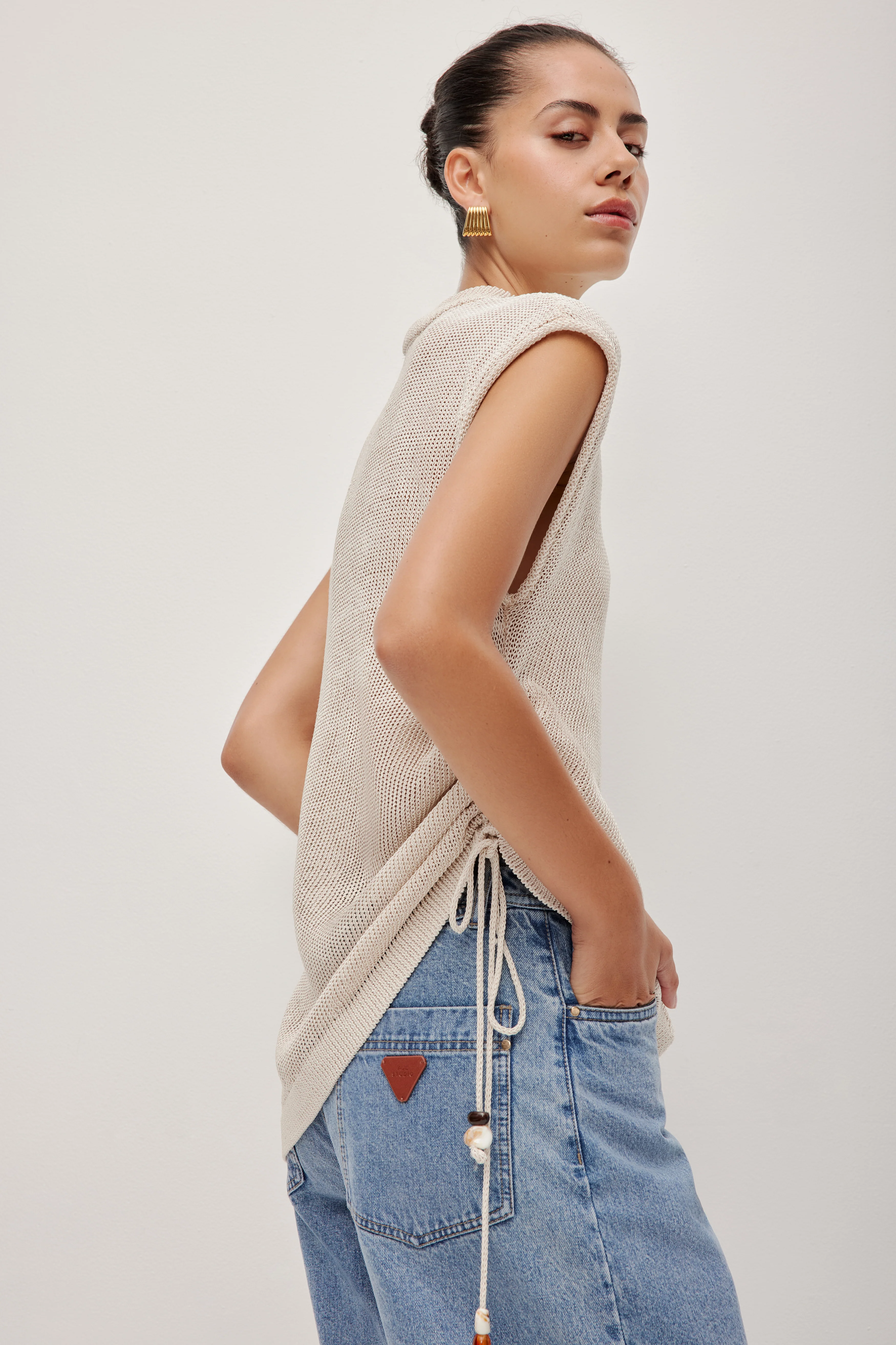 Suri Ruched Knit Top - Image 7