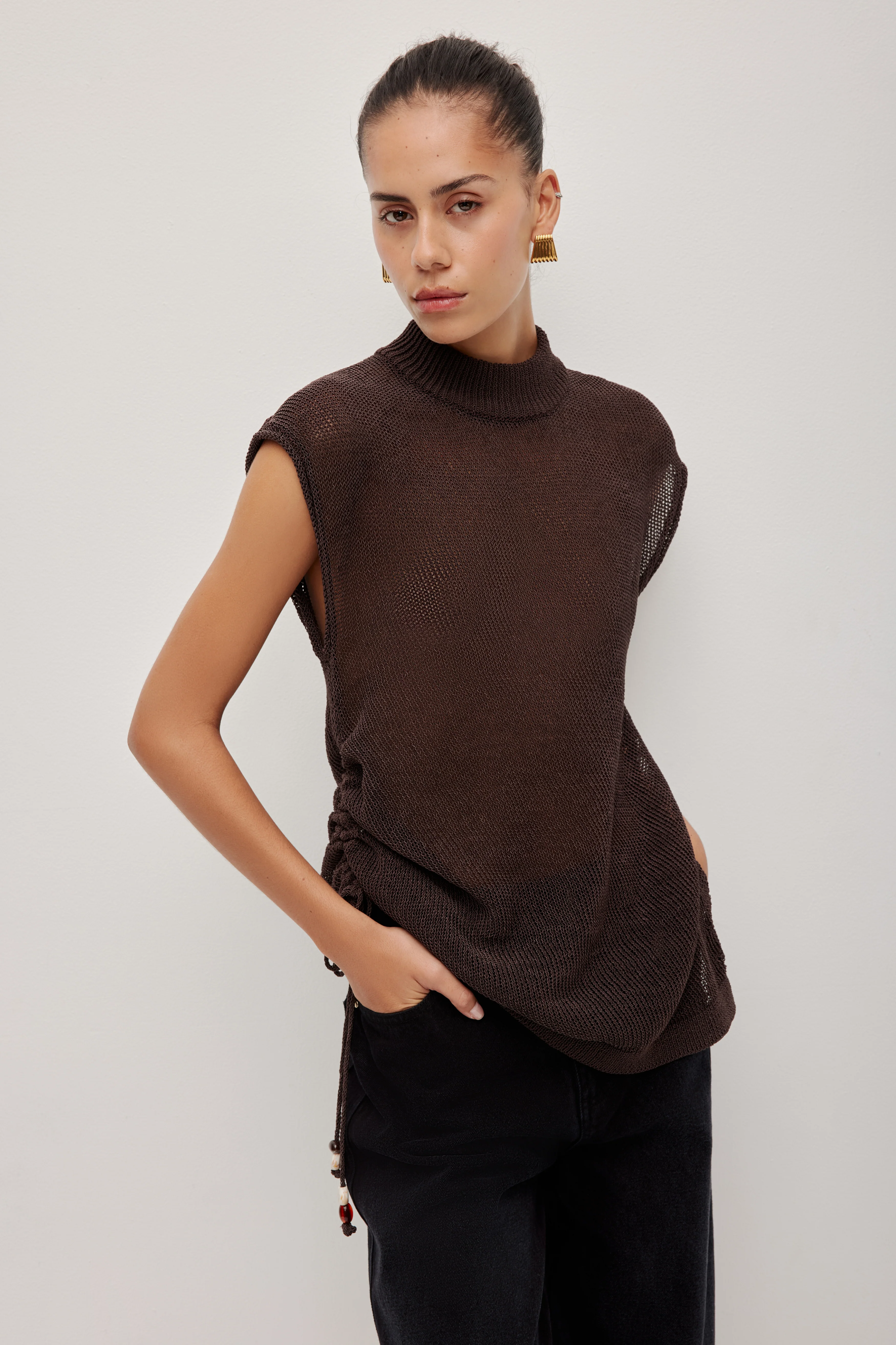 Suri Ruched Knit Top - Image 5
