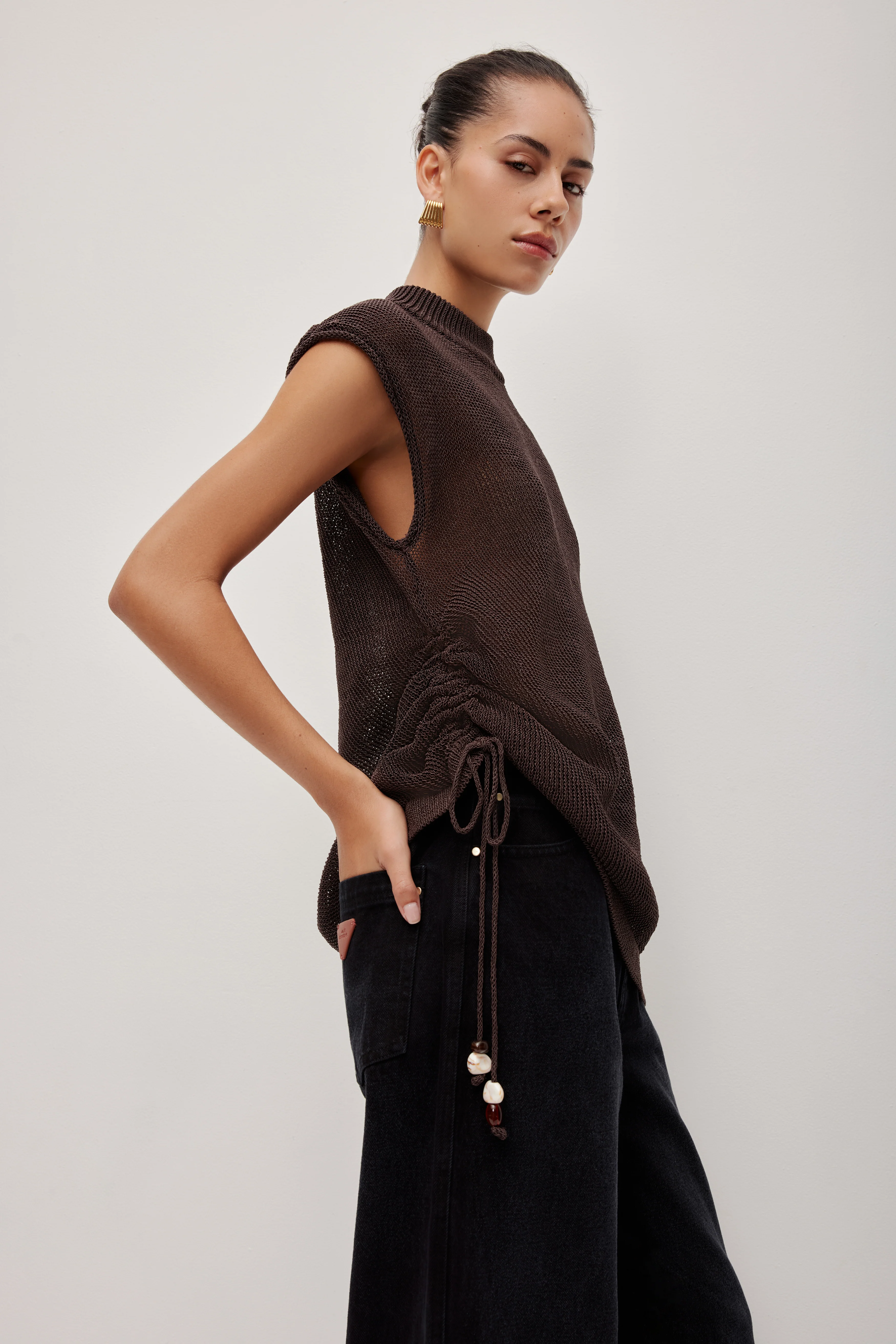Suri Ruched Knit Top - Image 6